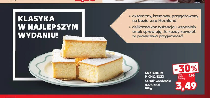 Sernik wiedeński Hochland Cukiernia P. Chojecki promocja w Kaufland