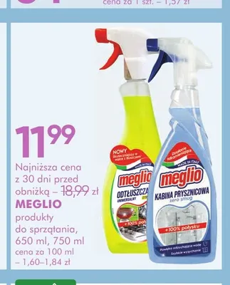Płyn do kabin prysznicowych Meglio promocja w Super-Pharm