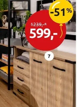 Komoda z szufladami i drzwiami promocja w Black Red White