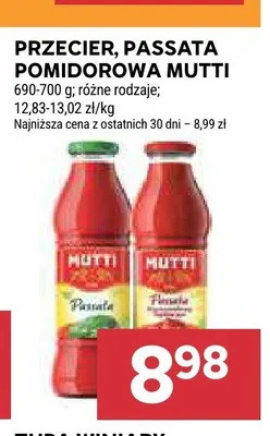 Przecier, passata pomidorowa Mutti promocja w Stokrotka