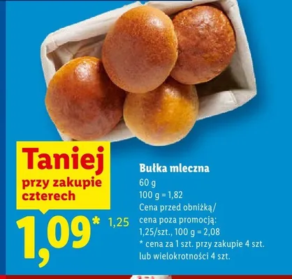 Bułka mleczna promocja w Lidl