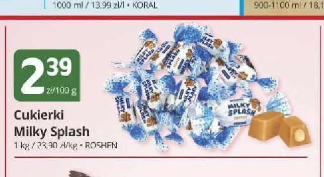 Cukierki Roshen Milky Splash promocja w Marketvita