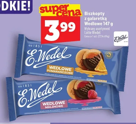 Biszkopty z galaretką Wedlowe malinowe promocja w TOPAZ
