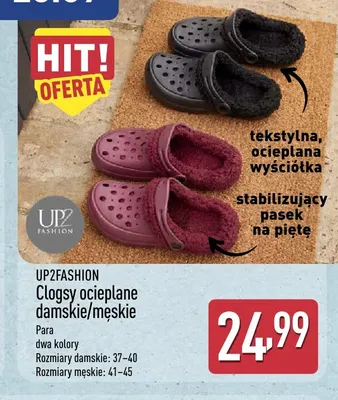 Clogsy ocieplane męskie UP2FASHION promocja w Aldi