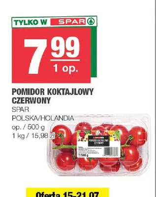Pomidor koktajlowy czerwony Spar promocja w SPAR