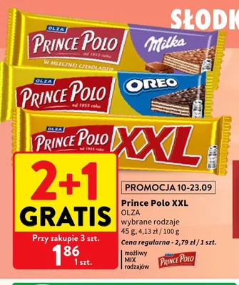 Wafel Prince Polo XXL Olza promocja w Intermarche