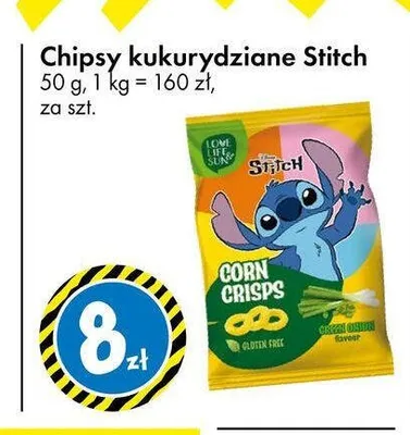Chipsy kukurydziane Stitch promocja w Tedi