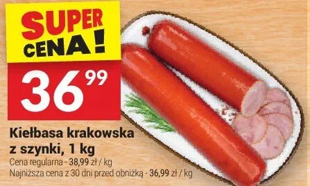 Kiełbasa krakowska z szynki promocja w Twój Market