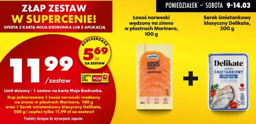 Serek śmietankowy klasyczny promocja w Biedronka