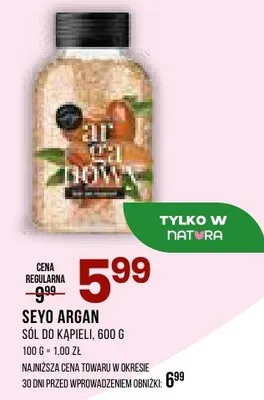 Sól do kąpieli Argan promocja w Drogerie Natura