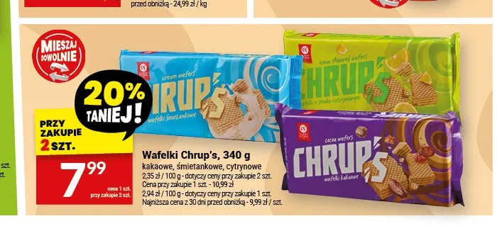 Wafelki Chrup's kakaowe promocja w Twój Market