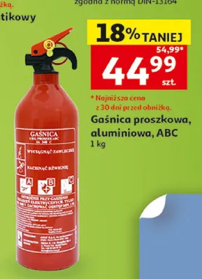 Gaśnica proszkowa aluminiowa ABC promocja w Auchan