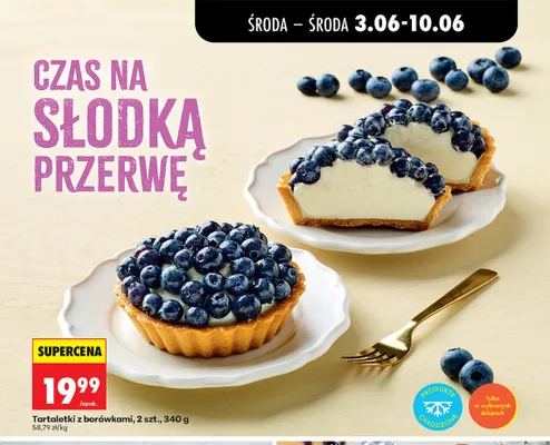 Tartaletki z borówkami 2-pak promocja w Biedronka