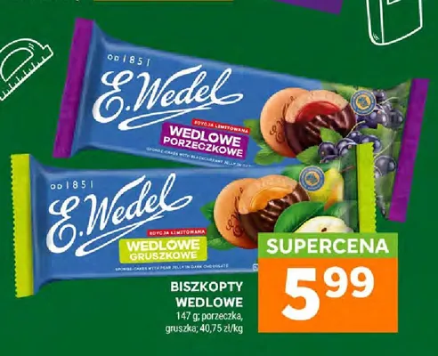 Biszkopty Wedlowe E.Wedel porzeczkowe promocja w Stokrotka