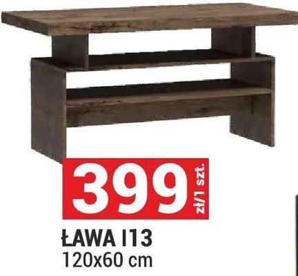 Ława I13 System Indianapolis kolor jesion ciemny 120x60cm promocja w Merkury Market