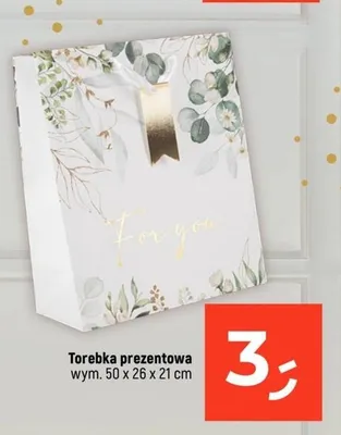 Torebka prezentowa komunijna 50x26x21cm promocja w Dealz