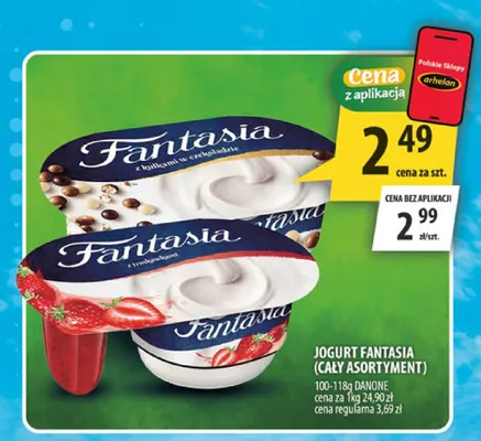 Jogurt wanilia Danone actimel promocja w Arhelan
