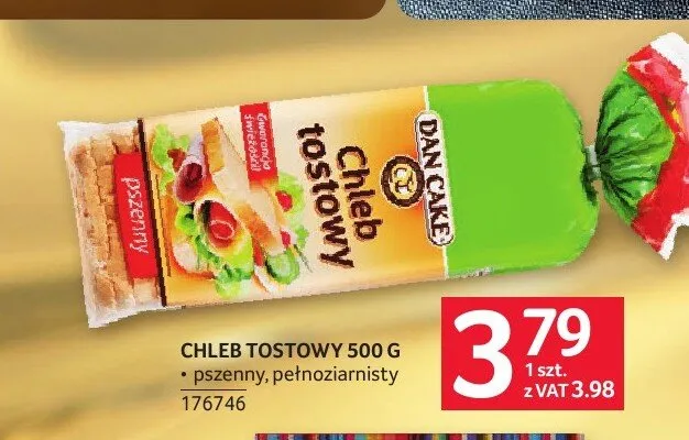 Chleb tostowy pełnoziarnisty Dan Cake promocja w Selgros