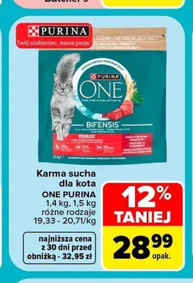 Karma sucha dla kota Purina One Bifensis Sterilcat promocja w Carrefour