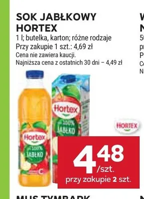 Sok Jabłkowy Hortex promocja w Stokrotka