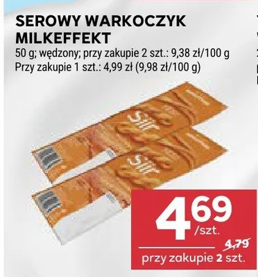 Serowy warkoczyk wędzony Milkeffekt promocja w Stokrotka