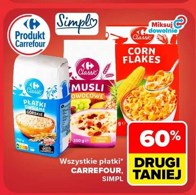 Płatki kukurydziane Corn Flakes Carrefour Classic promocja w Carrefour