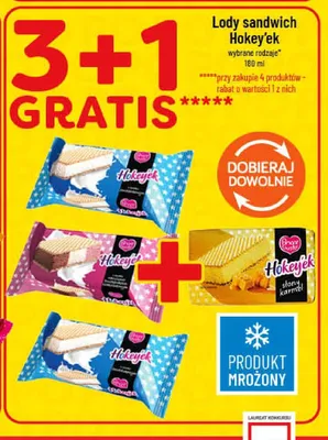 Lody sandwich Hokey'ek słony karmel promocja w POLOmarket