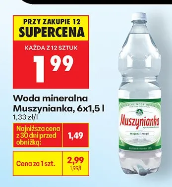 Woda mineralna promocja w Biedronka