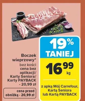 Boczek wieprzowy w kostce promocja w Carrefour Market