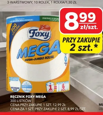Ręcznik Foxy Mega 300 listków promocja w Top Market