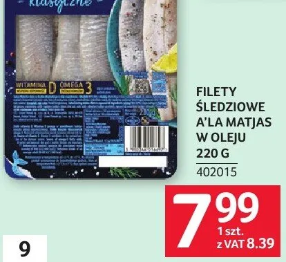 Filety śledziowe a la Matjas w oleju promocja w Selgros