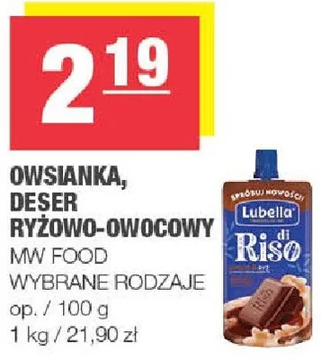 Deser ryżowo-owocowy Riso promocja w SPAR