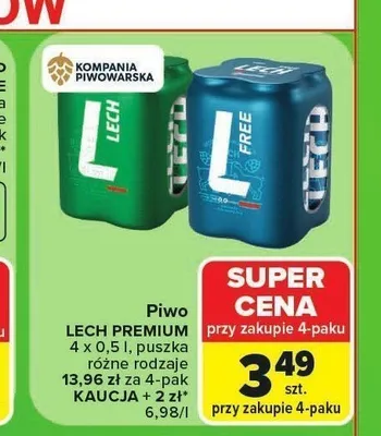 Piwo Lech Premium promocja w Carrefour