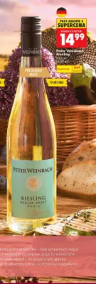 Wino białe półsłodkie Peter Weinbach Riesling promocja w Biedronka