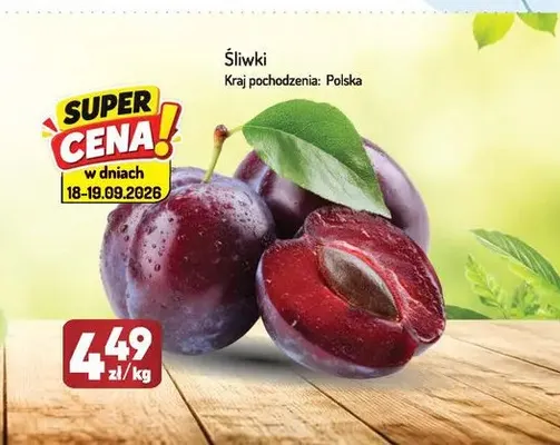 Śliwki polskie promocja w Avita