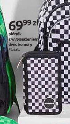 Piórnik z wyposażeniem dwukomorowy Backup w szachownicę promocja w Empik