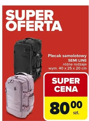 Plecak samolotowy Semi Line różne rodzaje promocja w Carrefour