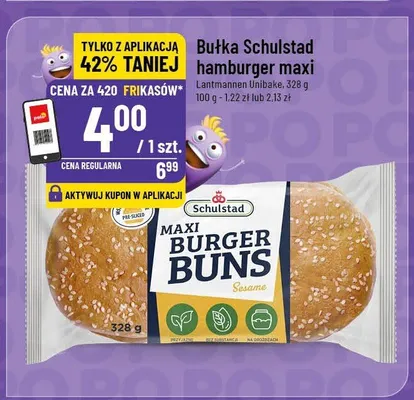 Bułka hamburger maxi promocja w POLOmarket