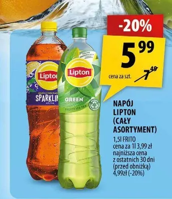 Napój niegazowany Lipton Ice Tea Green promocja w Arhelan