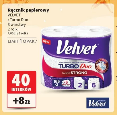 Ręcznik papierowy Velvet Turbo Duo 2-pak promocja w Intermarche