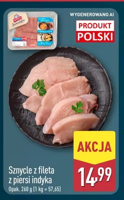 Sznycle z fileta z piersi indyka promocja w Aldi