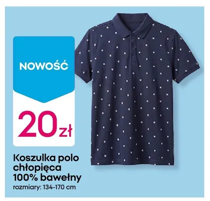 Koszulka polo chłopięca 100% bawełny promocja w Pepco