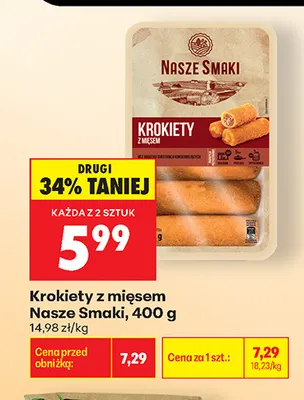 Krokiety z mięsem Nasze Smaki promocja w Biedronka