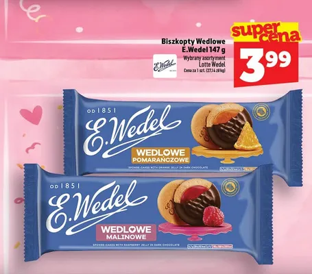 Biszkopty Wedlowe E.Wedel promocja w TOPAZ