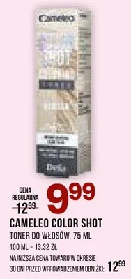 Toner do włosów Cameleo Color Shot 75 ml promocja w Drogerie Natura