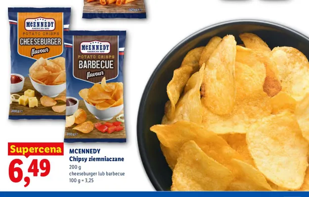 Chipsy ziemniaczane barbecue Mcennedy promocja w Lidl