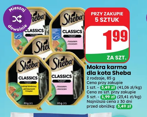 Mokra karma dla kota Sheba promocja w Dino