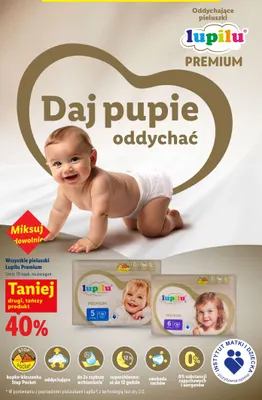 Pieluszki Lupilu Premium promocja w Lidl