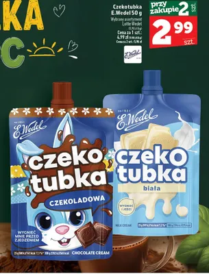 Czekotubka biała E.Wedel promocja w TOPAZ