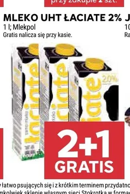 Mleko UHT Łaciate 2% promocja w Stokrotka